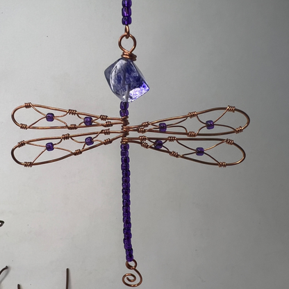 Purple Dragonfly Ornament