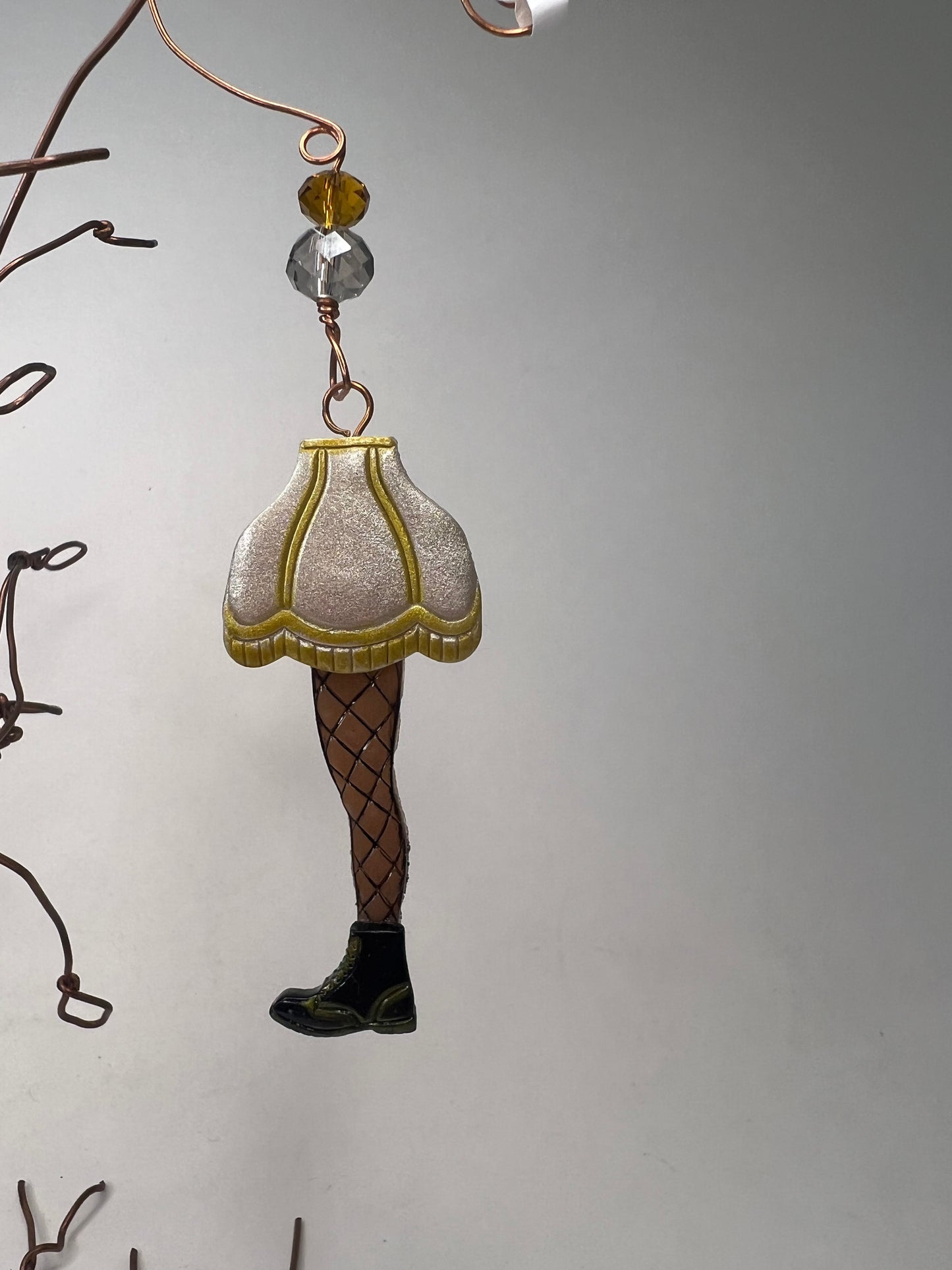 White Leg Lamp Ornament