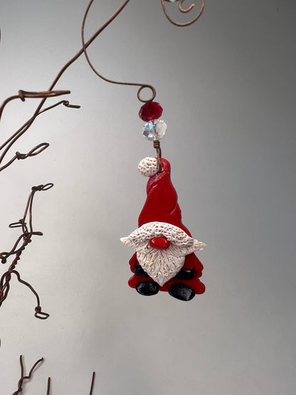 Santa Gnome Ornament