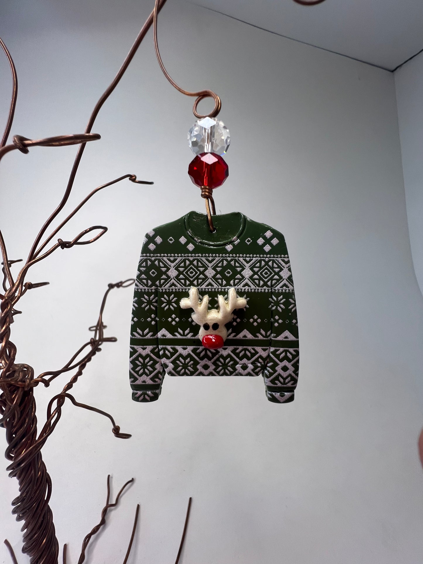 Green Ugly Sweater Ornament