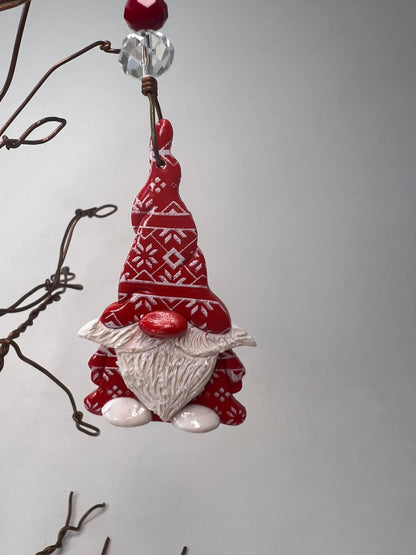 Red Gnome Ornament