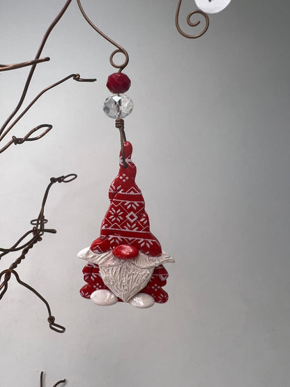 Red Gnome Ornament