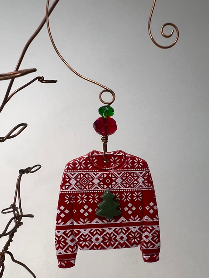 Red Ugly Sweater Ornament