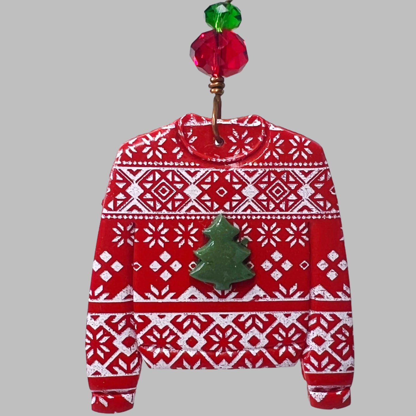 Red Ugly Sweater Ornament