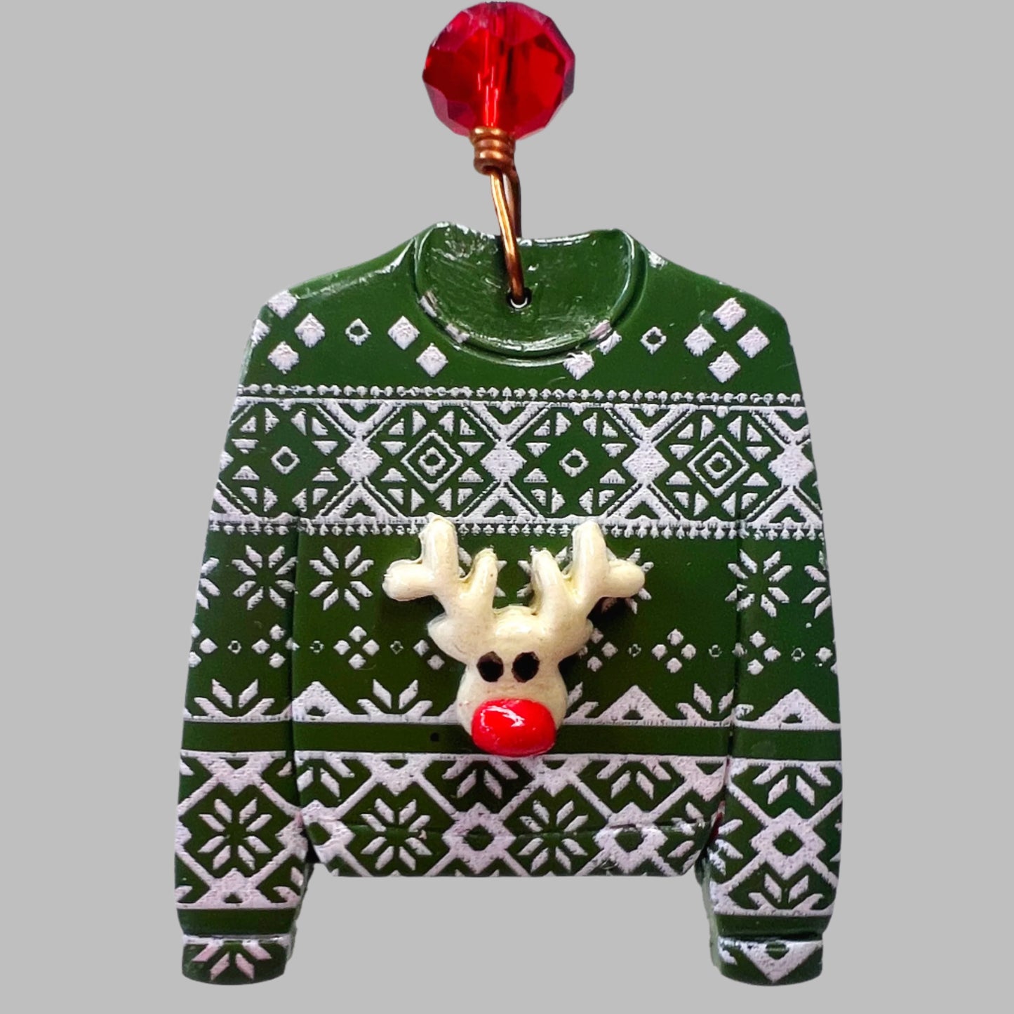 Green Ugly Sweater Ornament