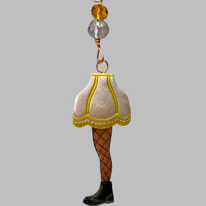 White Leg Lamp Ornament