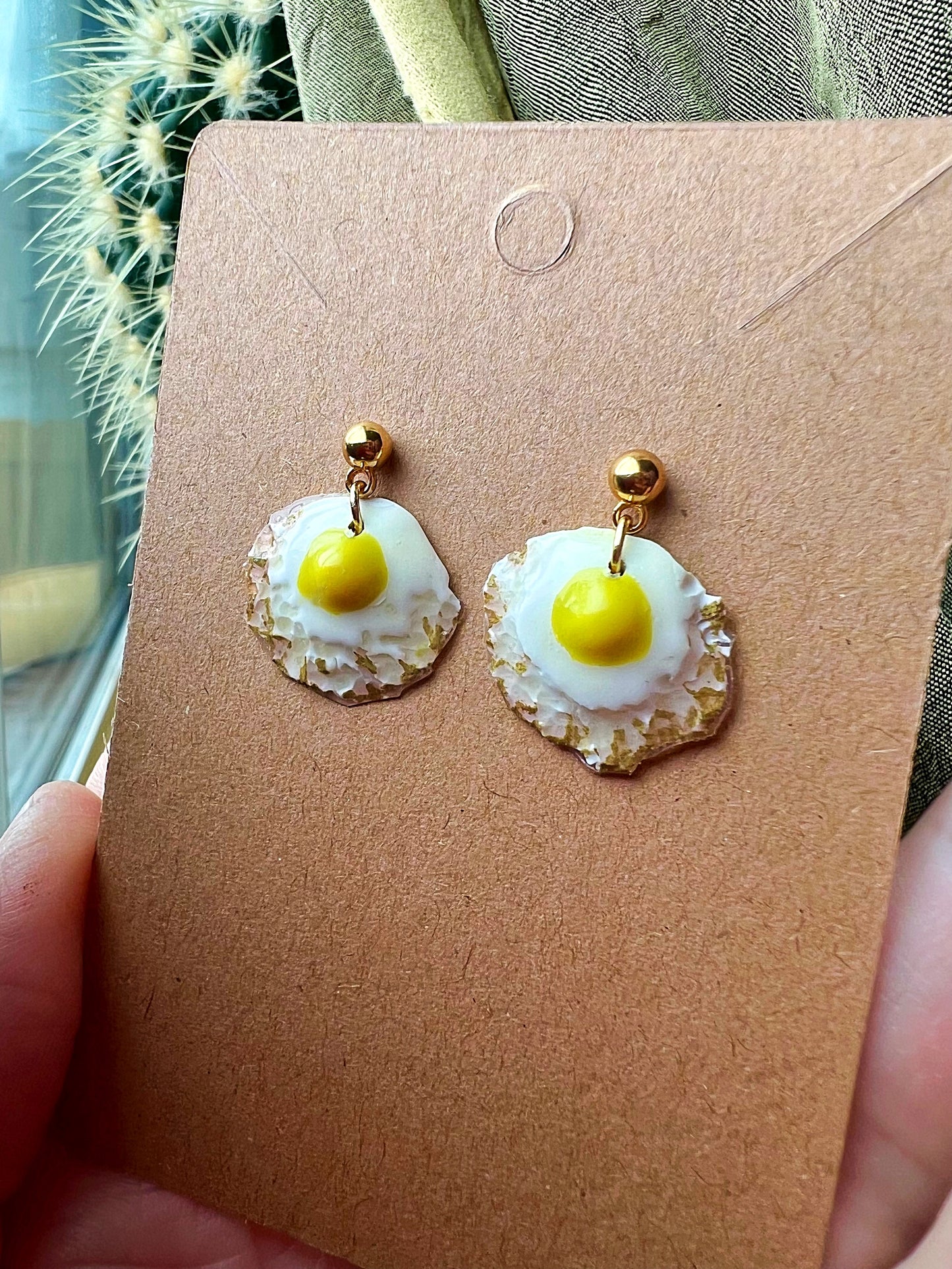 Fried Egg Earrings