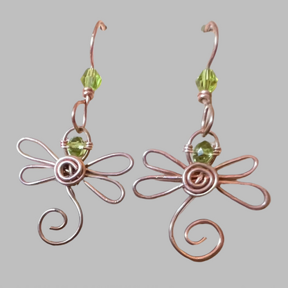 Wire Dragonfly Earrings