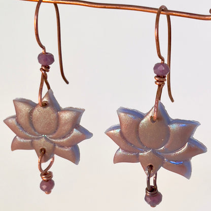 Periwinkle Lotus Earrings