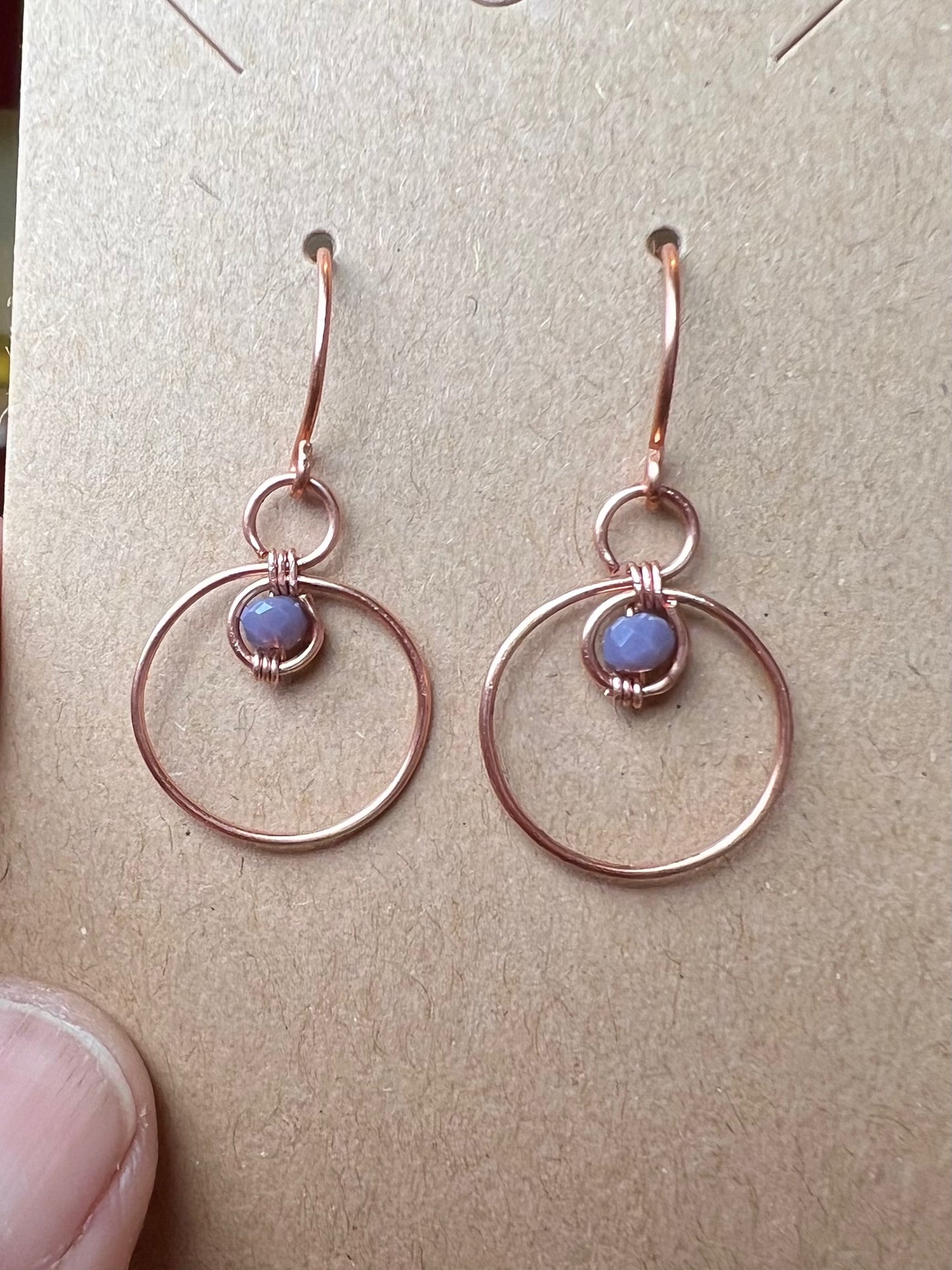 Periwinkle Copper Earrings