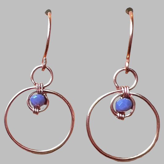 Periwinkle Copper Earrings