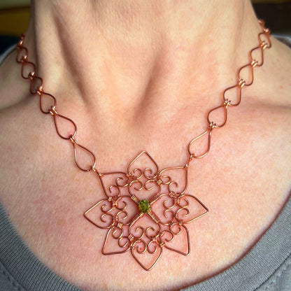 Copper Mandala Necklace