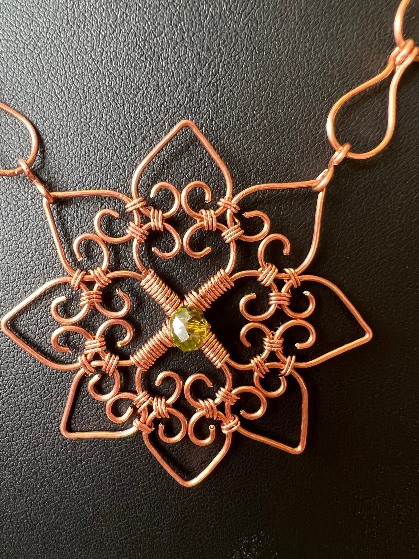 Copper Mandala Necklace