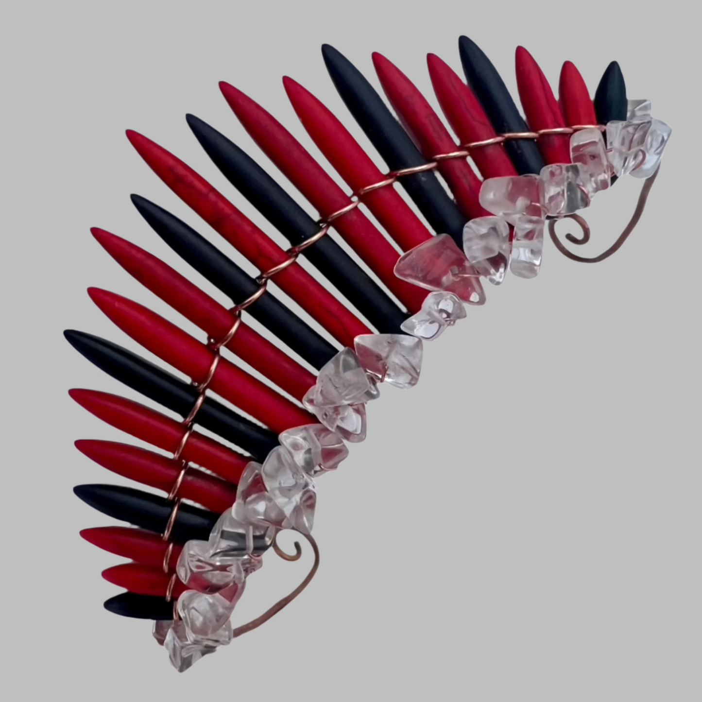 Black and Red Spiky Tiara