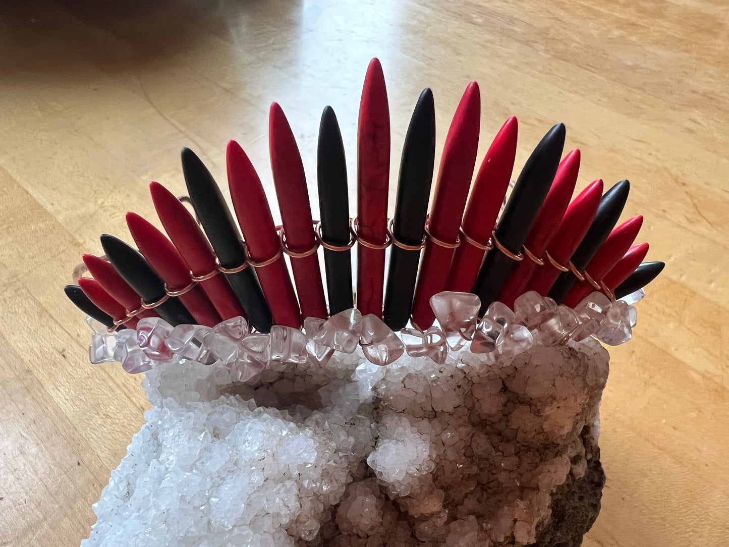 Black and Red Spiky Tiara