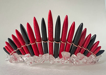 Black and Red Spiky Tiara