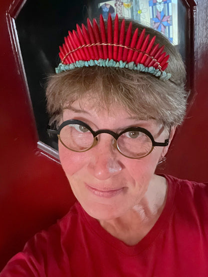 Black and Red Spiky Tiara