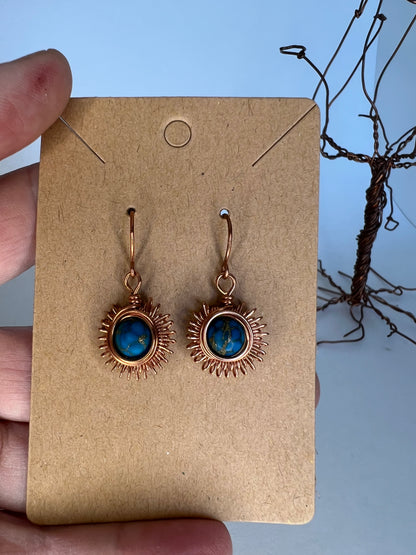 Turquoise Starburst Earrings