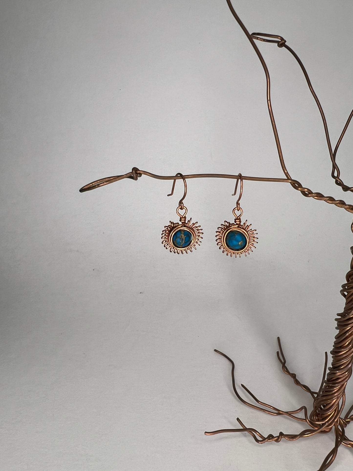 Turquoise Starburst Earrings