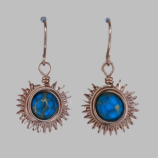 Turquoise Starburst Earrings