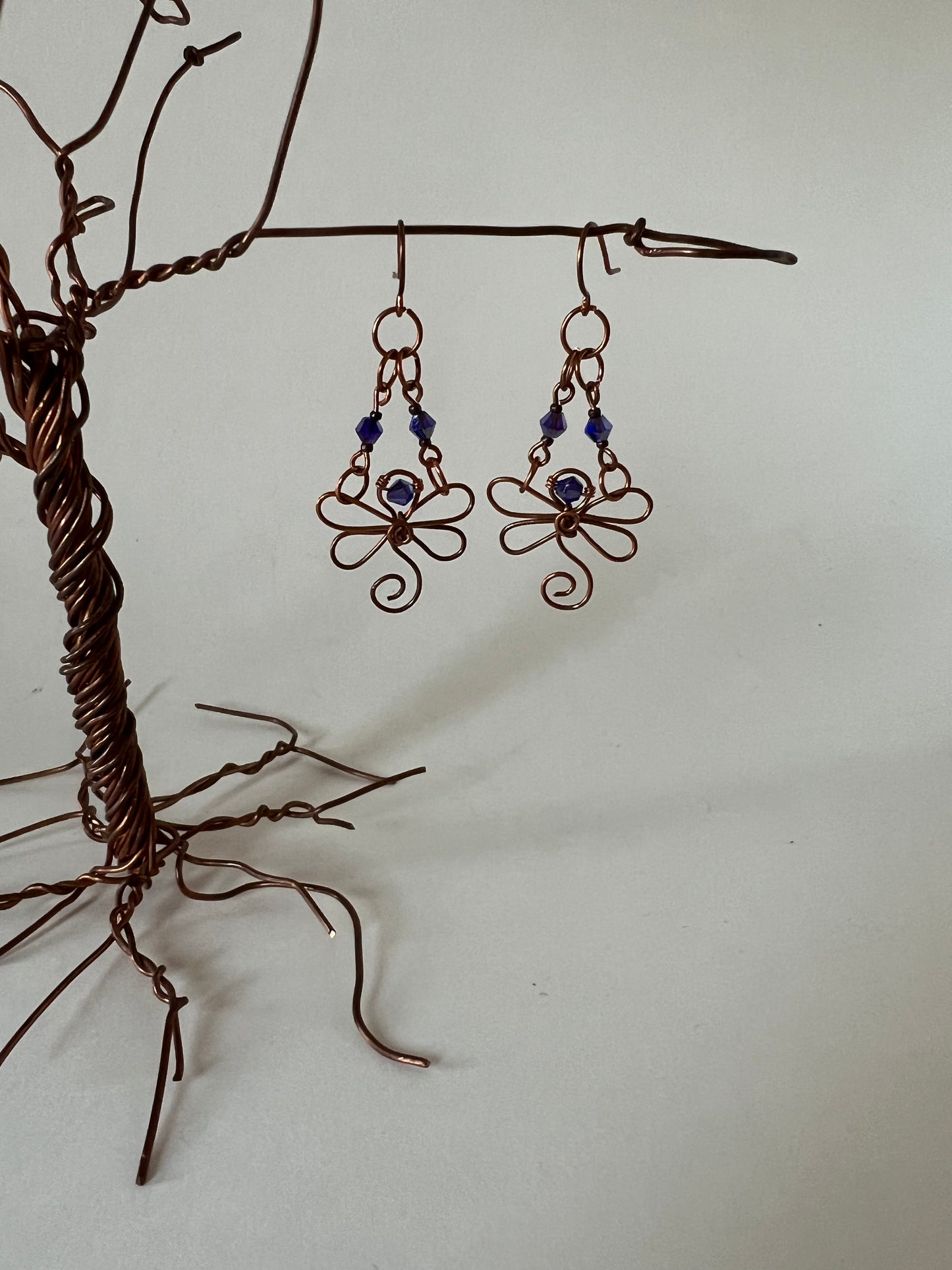 Cobalt Dragonfly Earrings