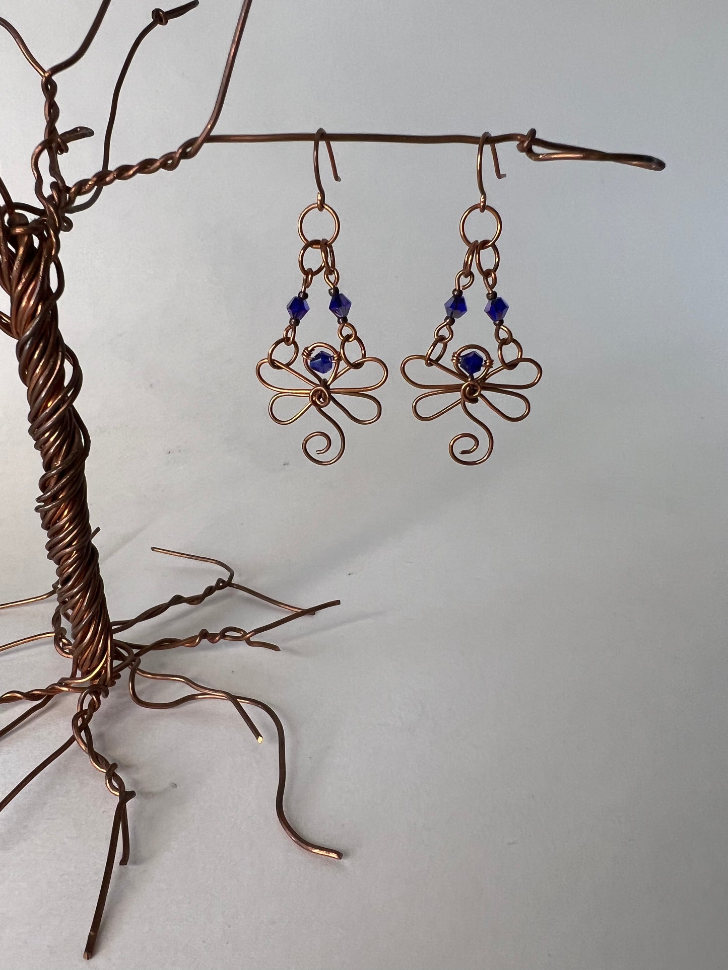 Cobalt Dragonfly Earrings