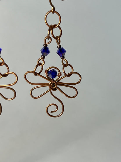 Cobalt Dragonfly Earrings