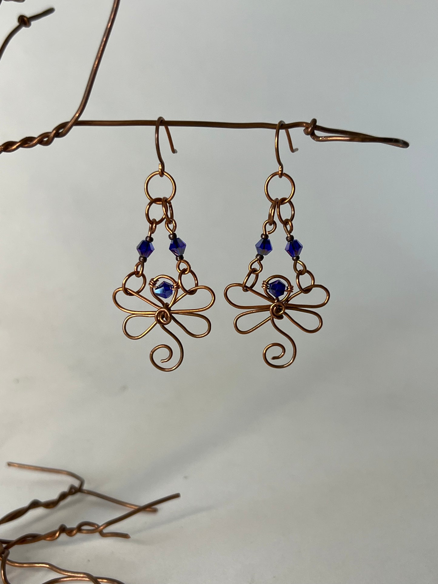 Cobalt Dragonfly Earrings