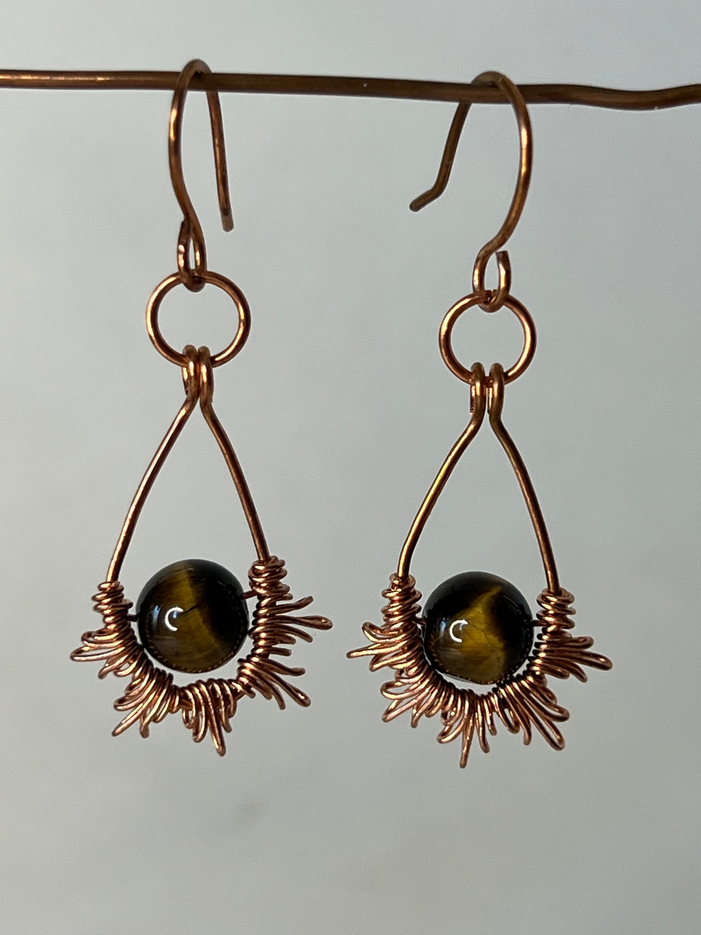 Tigereye Sunburst Earrings