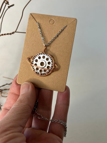 Steampunk Planet Necklace