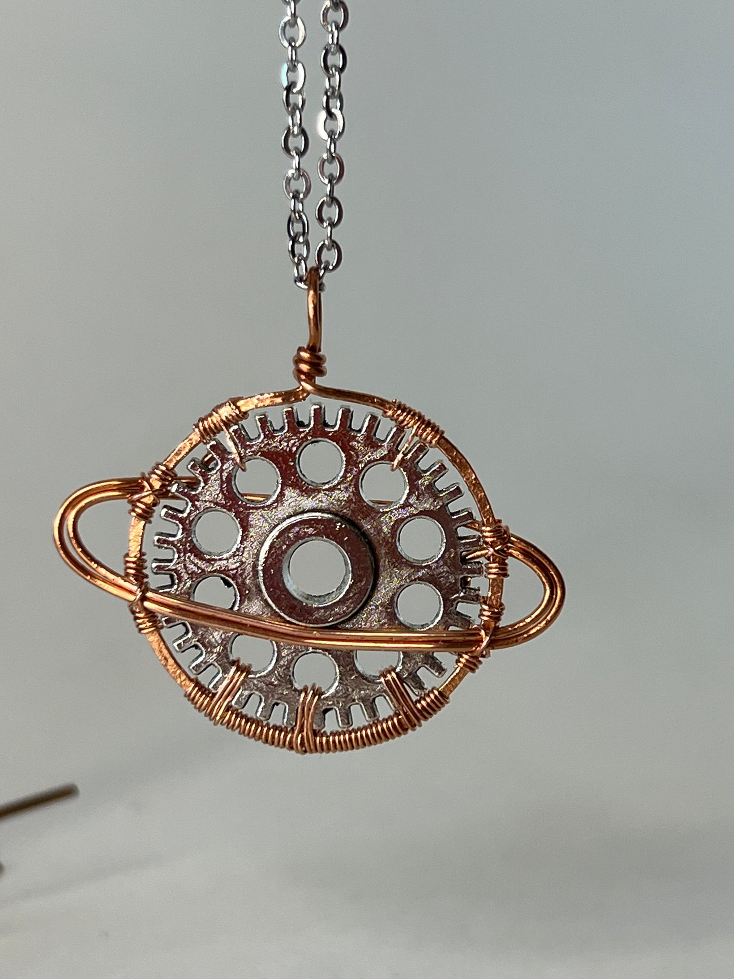 Steampunk Planet Necklace