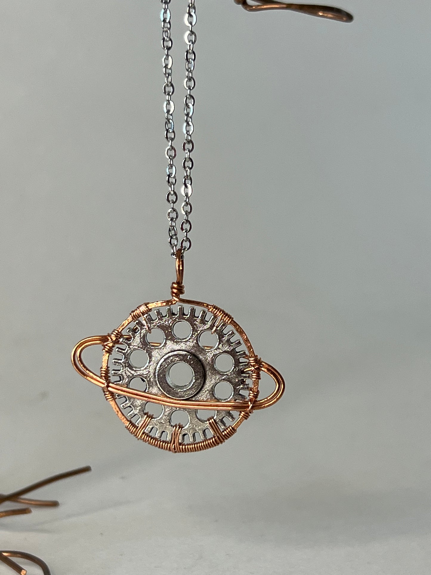 Steampunk Planet Necklace