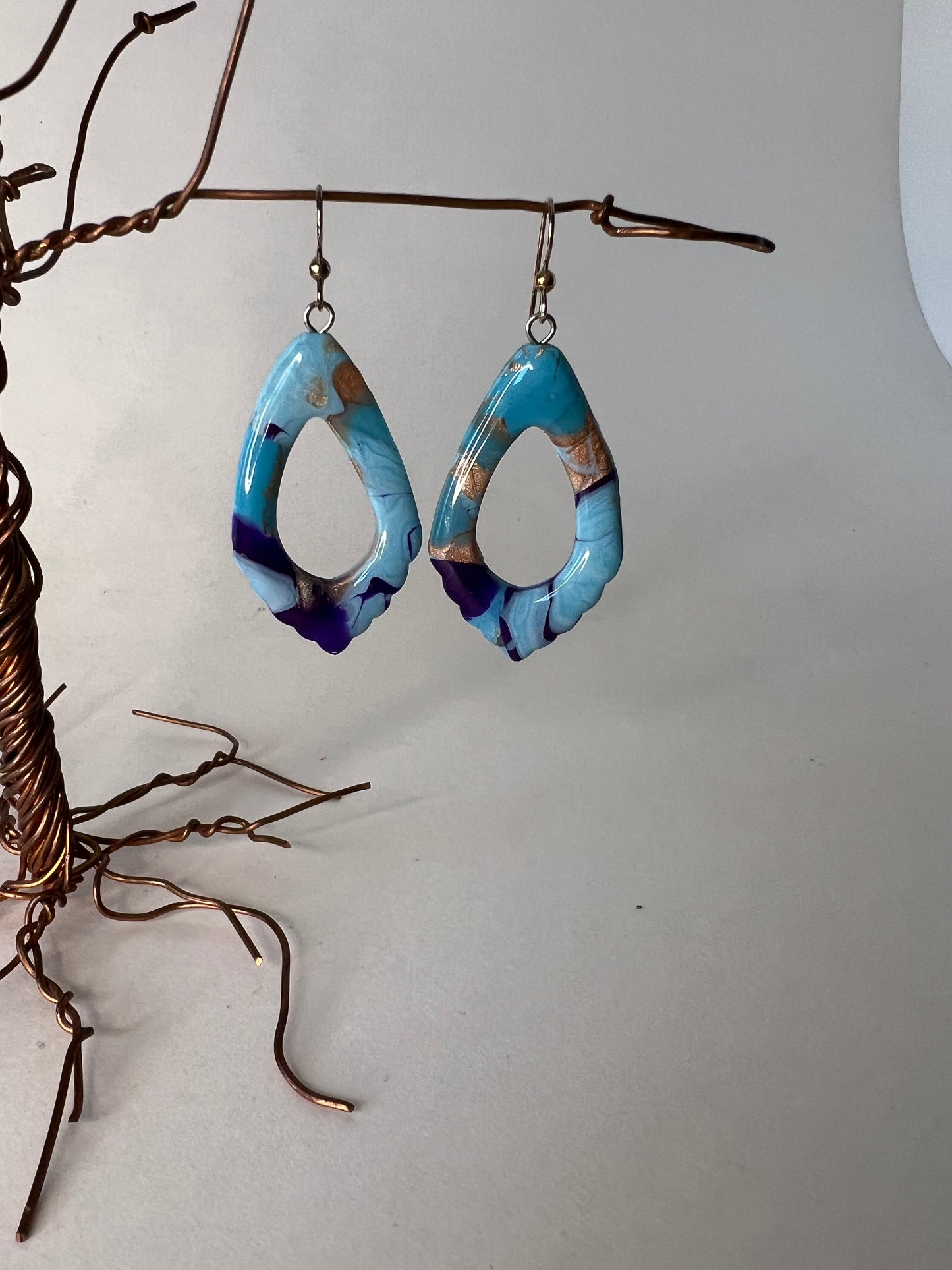 Turquoise Polymer Clay Earrings