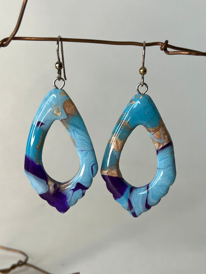 Turquoise Polymer Clay Earrings