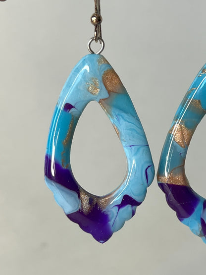 Turquoise Polymer Clay Earrings