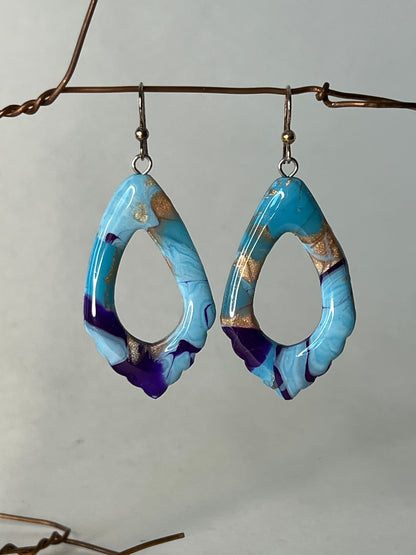 Turquoise Polymer Clay Earrings