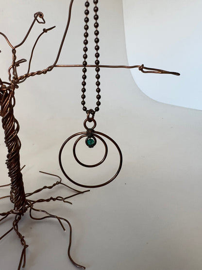 Round Copper Wire Pendant