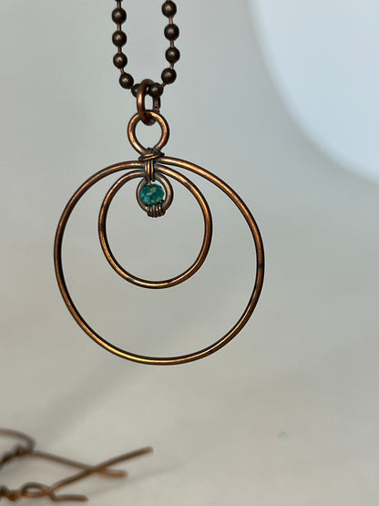 Round Copper Wire Pendant