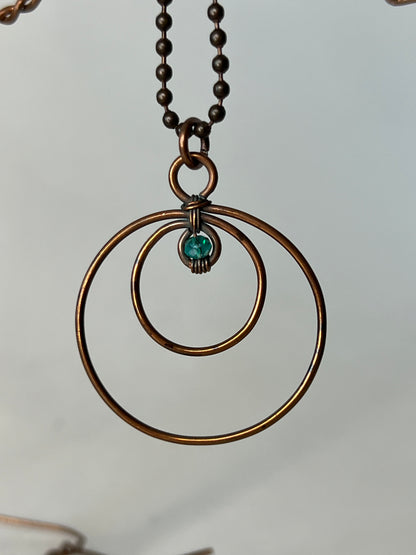 Round Copper Wire Pendant