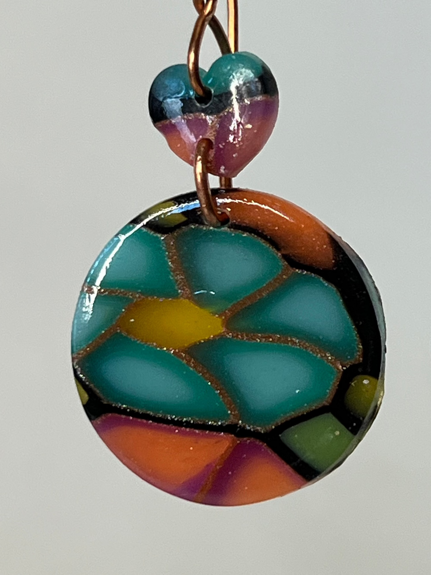 Stained Glass Polymer Clay Earrings