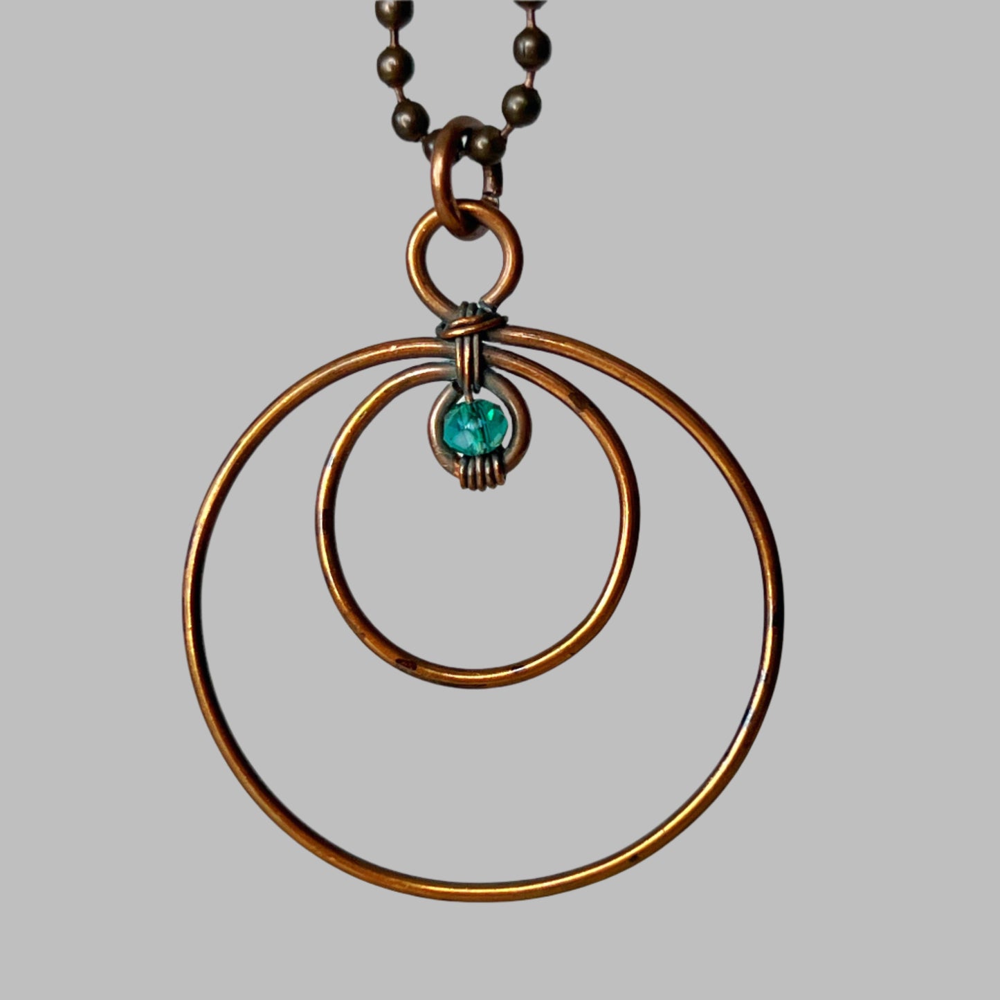 Round Copper Wire Pendant