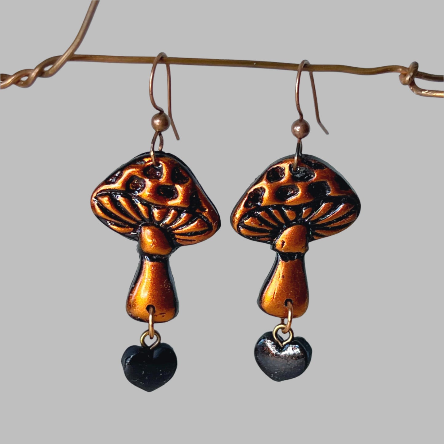 Polymer Clay Mushroom Earrings