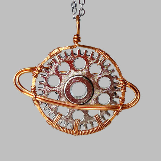 Steampunk Planet Necklace