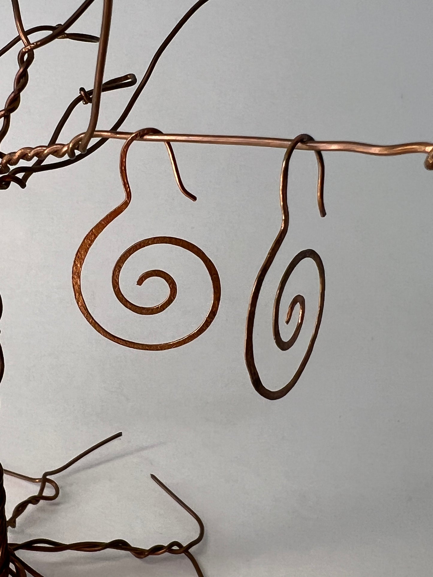 Copper Spiral Earrings