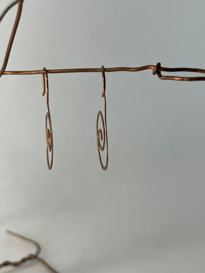 Copper Spiral Earrings