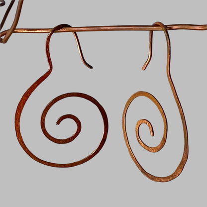 Copper Spiral Earrings