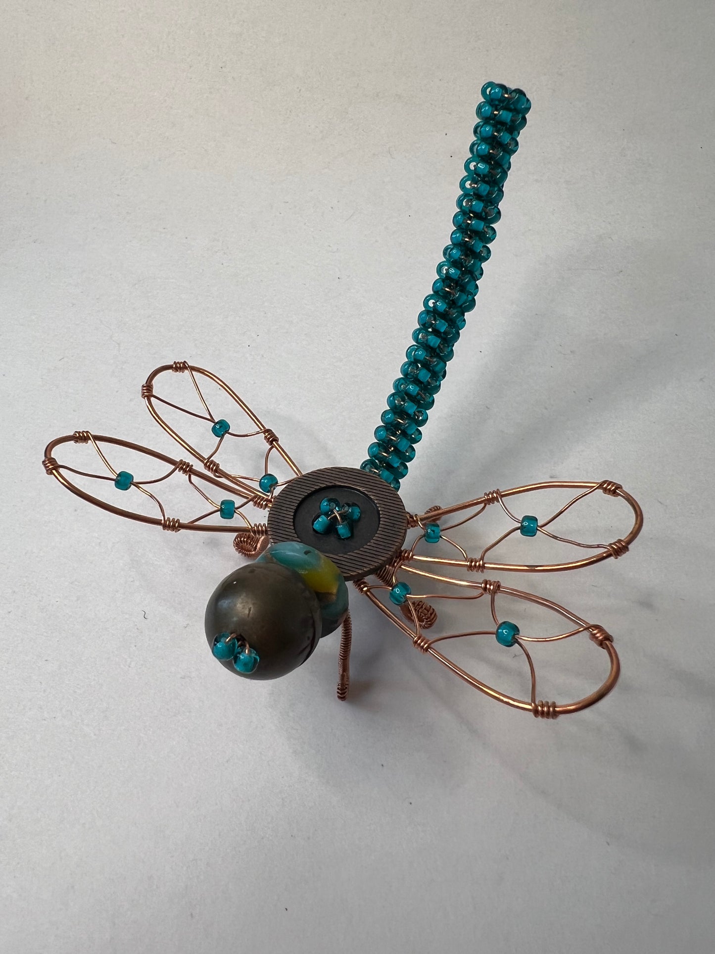 Teal Dragonfly Decoration