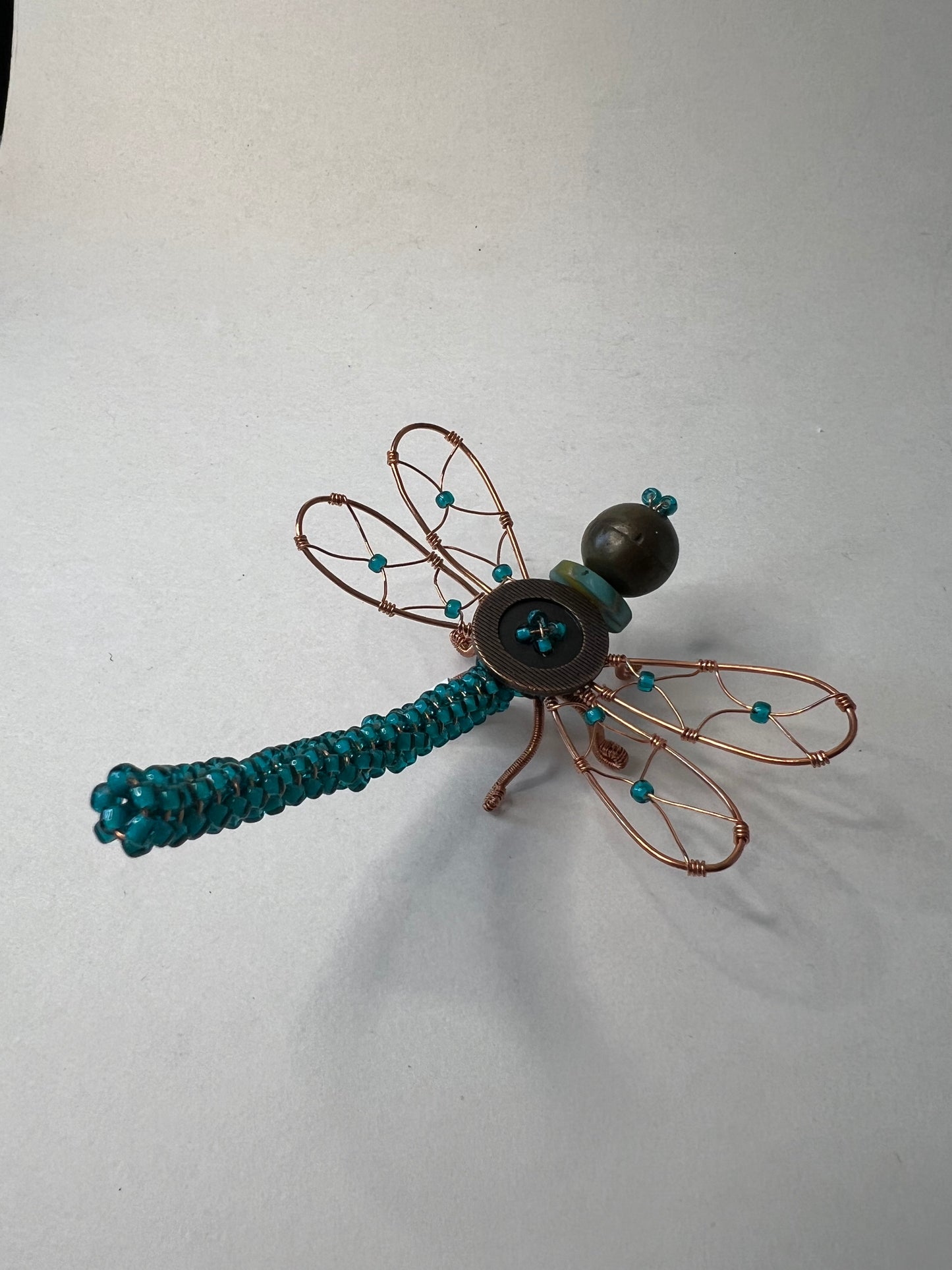 Teal Dragonfly Decoration