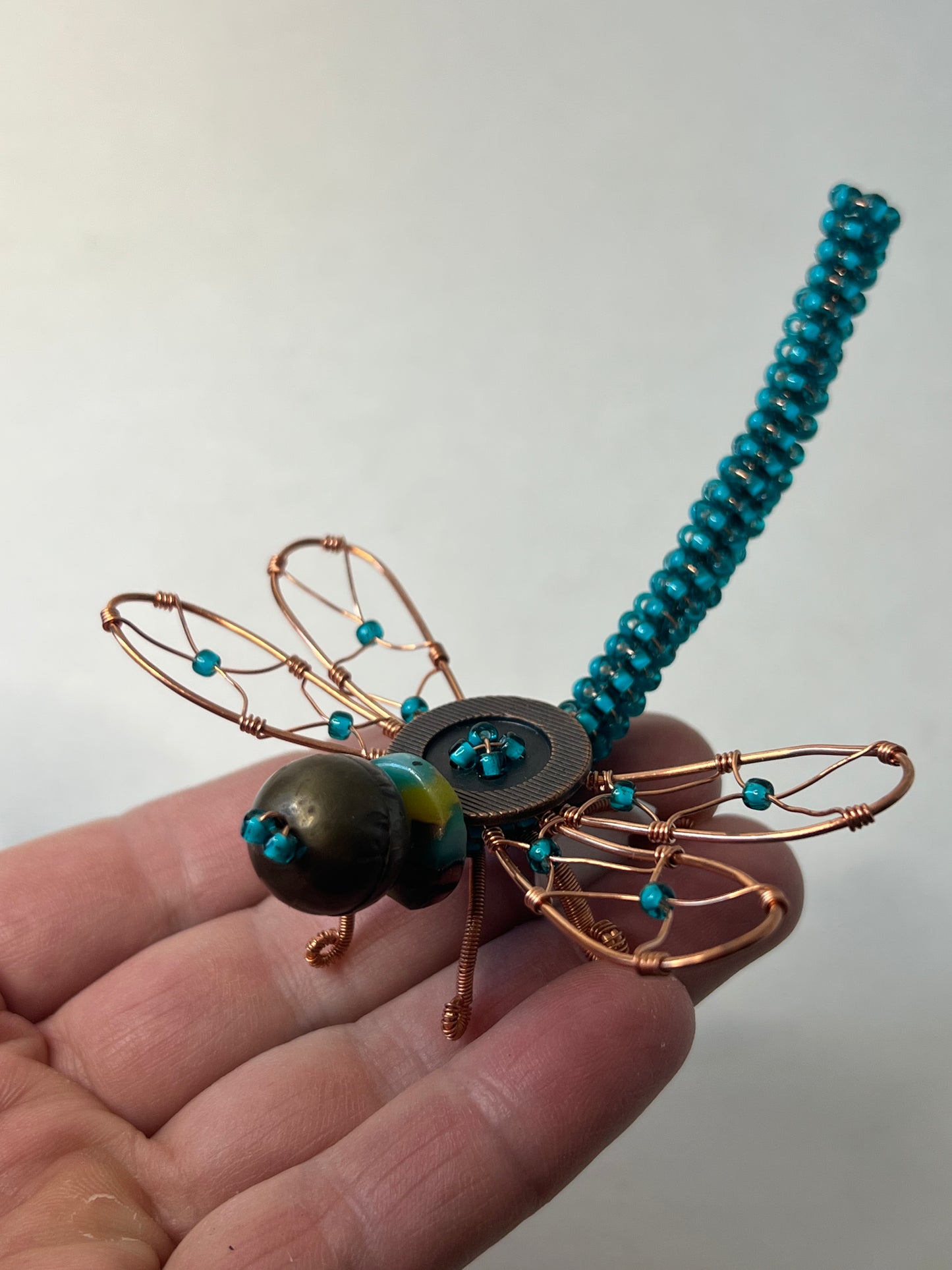 Teal Dragonfly Decoration