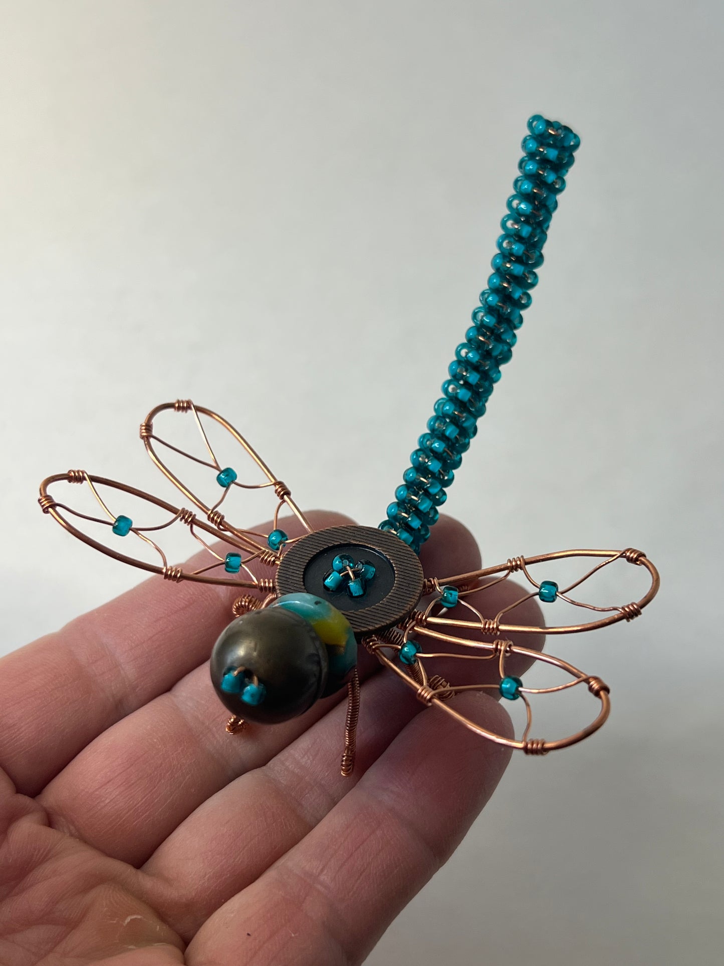 Teal Dragonfly Decoration